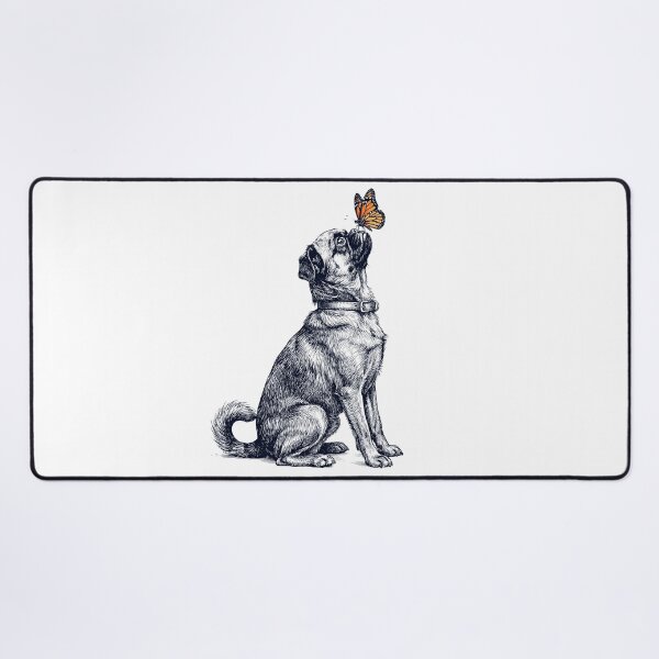 Item preview, Vintage Brussels Griffon with Butterfly Dog Lover designed and sold by DoodleTortle.