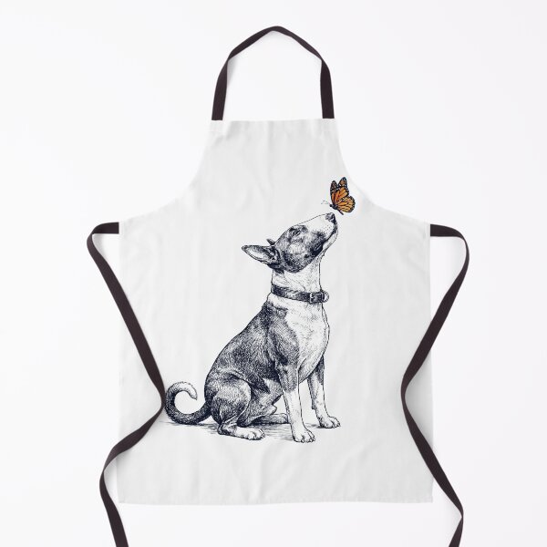 Item preview, Vintage Bull Terrier with Butterfly Dog Lover designed and sold by DoodleTortle.