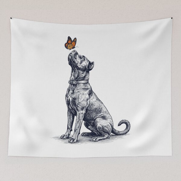 Artikelvorschau, Vintage Cane Corso mit Schmetterling für Hundeliebhaber entworfen und verkauft von DoodleTortle.