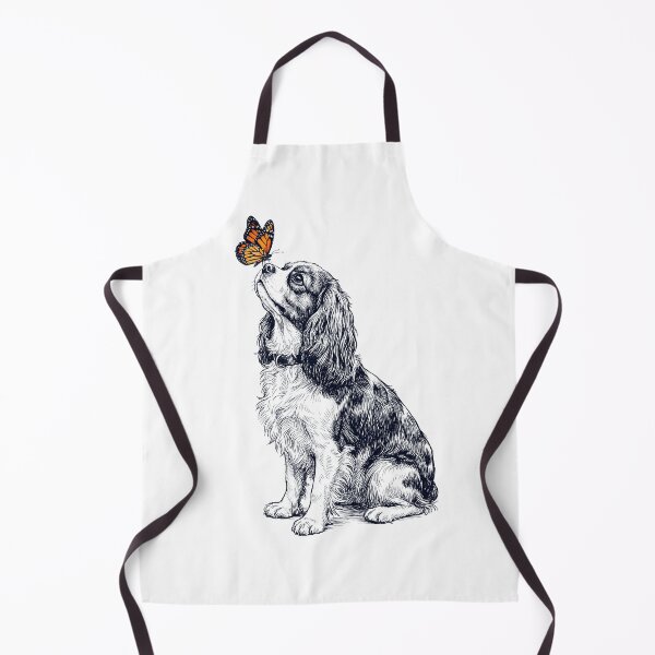 Item preview, Vintage Cavalier King Charles Spaniel with Butterfly Dog Lover designed and sold by DoodleTortle.