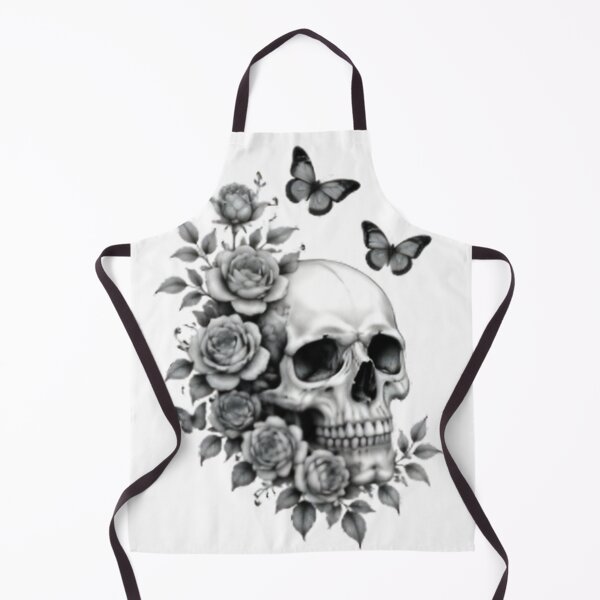 Item preview, Gothic Rose Skull and Butterflies designed and sold by RizziesDesign.