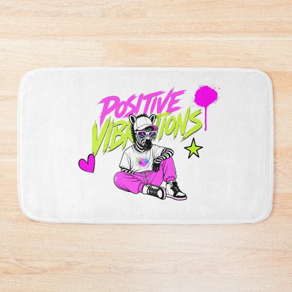 Item preview, Positive Vibrations Zebra Streetwear Neon Graphic designed and sold by Aimetoi.