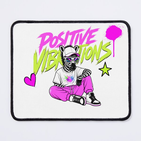 Item preview, Positive Vibrations Zebra Streetwear Neon Graphic designed and sold by Aimetoi.