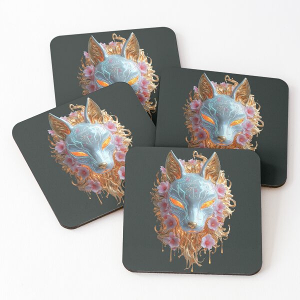Item preview, SILK & STONE — Kitsune Blossom: Pearl Porcelain & Golden Embers I No. 02 designed and sold by Shift-Bloom.