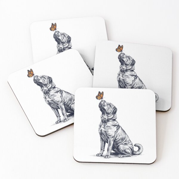 Item preview, Vintage Chinese Shar Pei with Butterfly Dog Lover designed and sold by DoodleTortle.