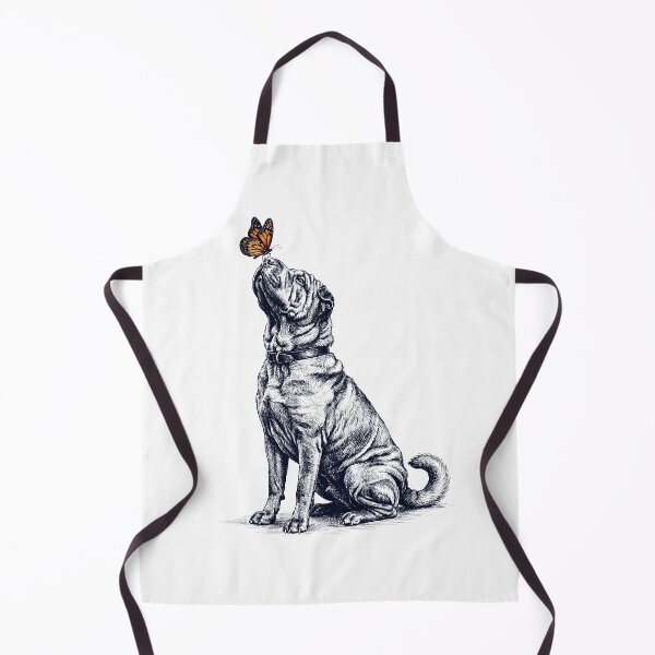 Item preview, Vintage Chinese Shar Pei with Butterfly Dog Lover designed and sold by DoodleTortle.