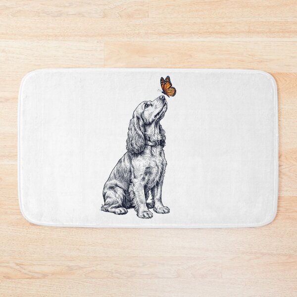 Item preview, Vintage Cocker Spaniel with Butterfly Dog Lover designed and sold by DoodleTortle.