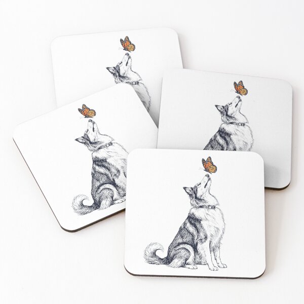 Item preview, Vintage Collie with Butterfly Dog Lover designed and sold by DoodleTortle.