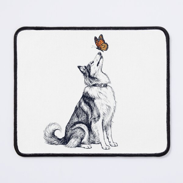 Item preview, Vintage Collie with Butterfly Dog Lover designed and sold by DoodleTortle.