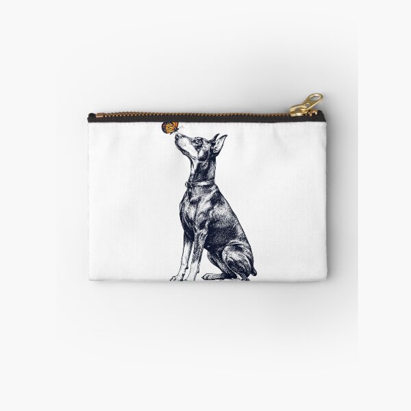Item preview, Vintage Doberman Pinscher with Butterfly Dog Lover designed and sold by DoodleTortle.
