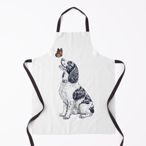 Item preview, Vintage English Springer Spaniel with Butterfly Dog Lover designed and sold by DoodleTortle.