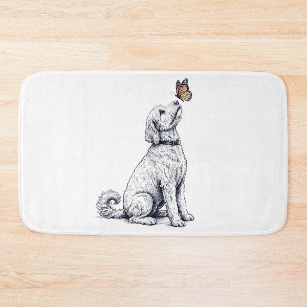 Item preview, Vintage Goldendoodle with Butterfly Dog Lover designed and sold by DoodleTortle.