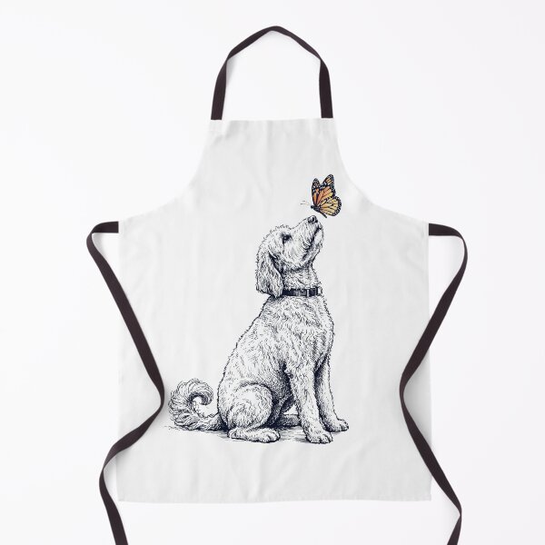 Item preview, Vintage Goldendoodle with Butterfly Dog Lover designed and sold by DoodleTortle.