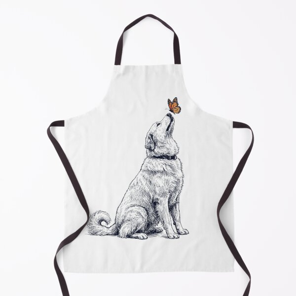 Item preview, Vintage Great Pyrenees with Butterfly Dog Lover designed and sold by DoodleTortle.