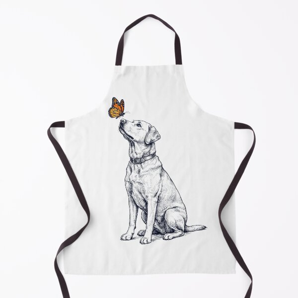 Artikelvorschau, Vintage Labrador Retriever mit Schmetterling für Hundeliebhaber entworfen und verkauft von DoodleTortle.