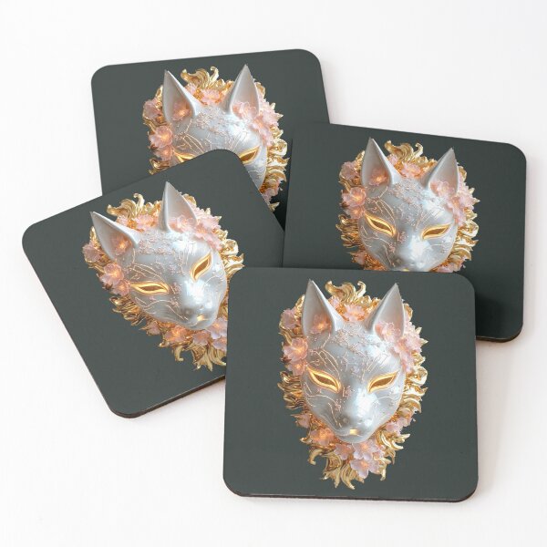Item preview, SILK & STONE — Kitsune Blossom: Pearl Porcelain & Golden Embers I No. 01 designed and sold by Shift-Bloom.