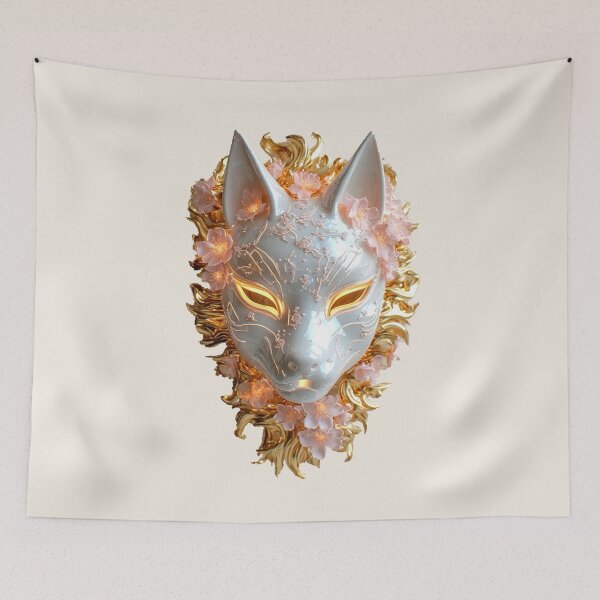 Item preview, SILK & STONE — Kitsune Blossom: Pearl Porcelain & Golden Embers I No. 01 designed and sold by Shift-Bloom.