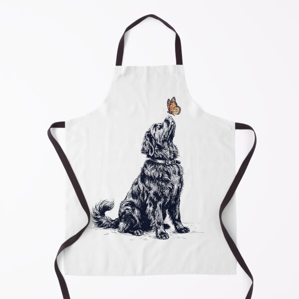 Item preview, Vintage Newfoundland with Butterfly Dog Lover designed and sold by DoodleTortle.