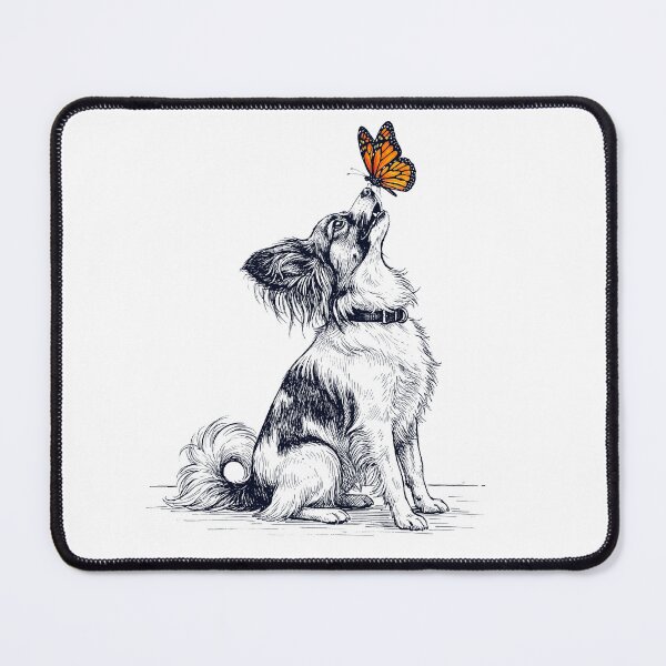 Item preview, Vintage Papillon with Butterfly Dog Lover designed and sold by DoodleTortle.