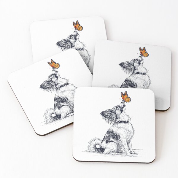 Item preview, Vintage Papillon with Butterfly Dog Lover designed and sold by DoodleTortle.