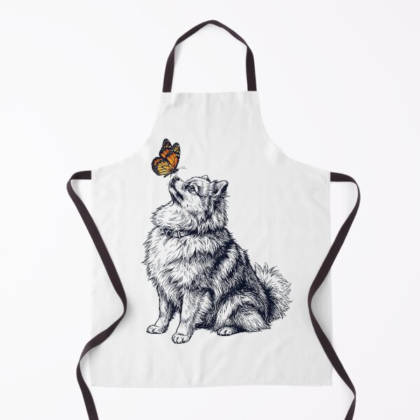 Artikelvorschau, Vintage Pomeranian mit Schmetterling für Hundeliebhaber entworfen und verkauft von DoodleTortle.