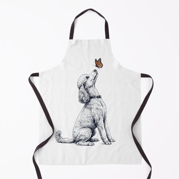 Item preview, Vintage Poodle with Butterfly Dog Lover designed and sold by DoodleTortle.