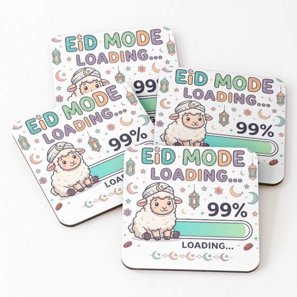 Item preview, Eid Mode Loading Funny Sheep Progress Bar Eid al Adha For kids Girls men Meme Design designed and sold by bilal sibgui.