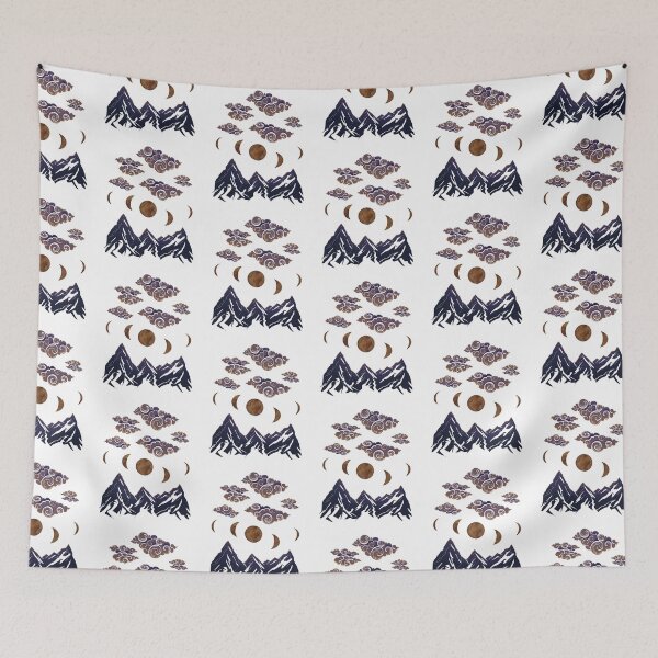 Item preview, Midnight Visions: Mountains & Moon Phases by NoRush designed and sold by NoRush..