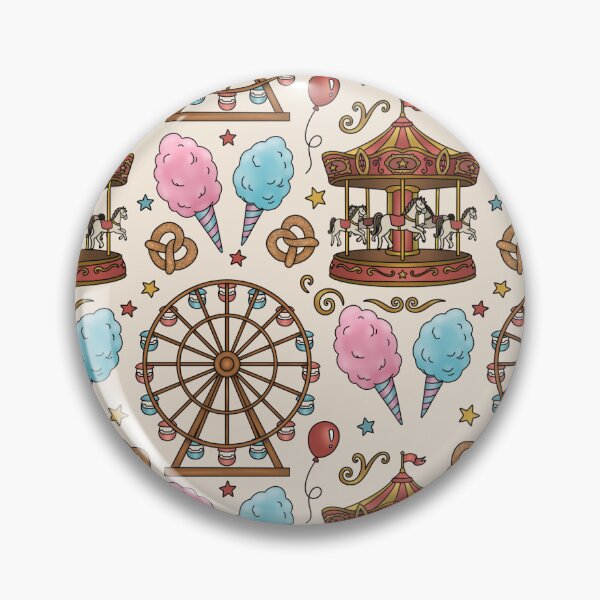 Item preview, A fairground inspired seamless pattern designed and sold by ButterflyKissCollab.