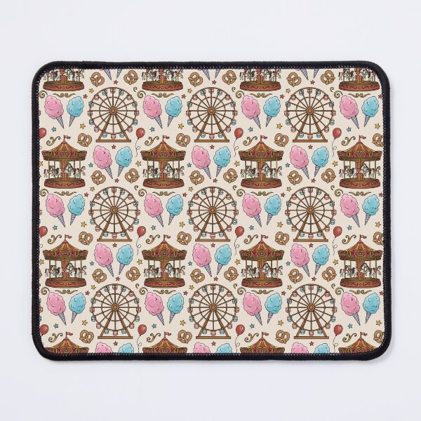 Item preview, A fairground inspired seamless pattern designed and sold by ButterflyKissCollab.