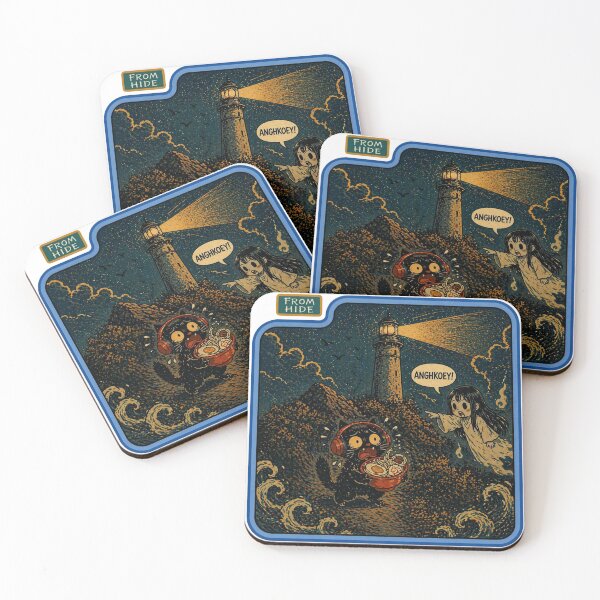 Item preview, Haunted Lighthouse Cat Horror Vintage Sticker Art designed and sold by ZenvyraLab.