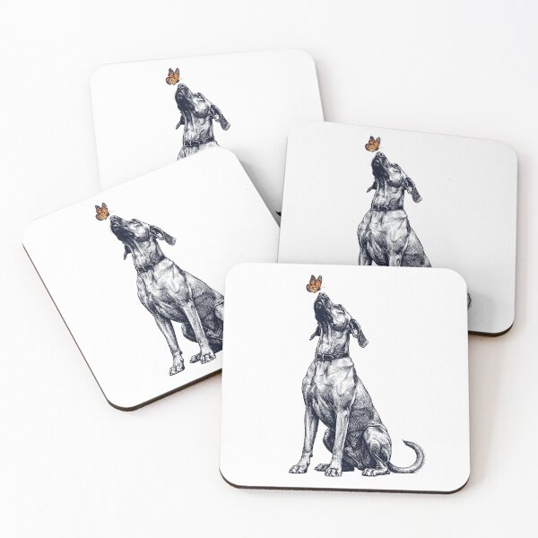 Item preview, Vintage Rhodesian Ridgeback with Butterfly Dog Lover designed and sold by DoodleTortle.