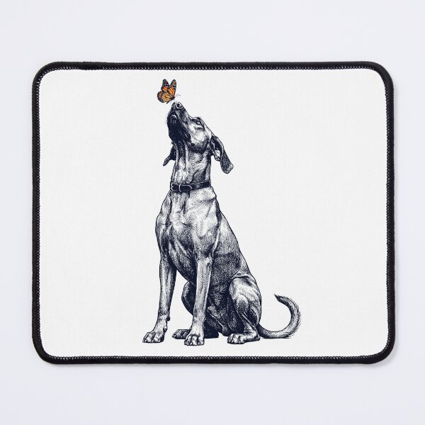 Item preview, Vintage Rhodesian Ridgeback with Butterfly Dog Lover designed and sold by DoodleTortle.