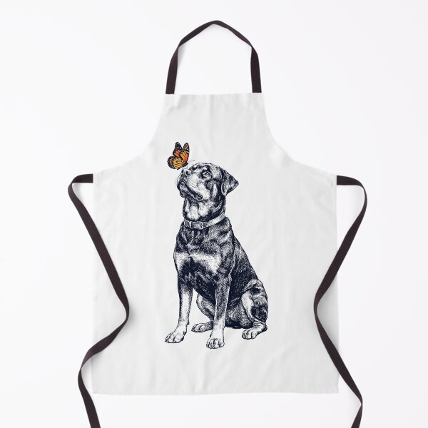 Artikelvorschau, Vintage-Rottweiler mit Schmetterling für Hundeliebhaber entworfen und verkauft von DoodleTortle.