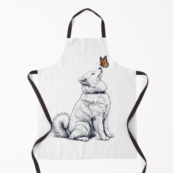 Item preview, Vintage Samoyed with Butterfly Dog Lover designed and sold by DoodleTortle.