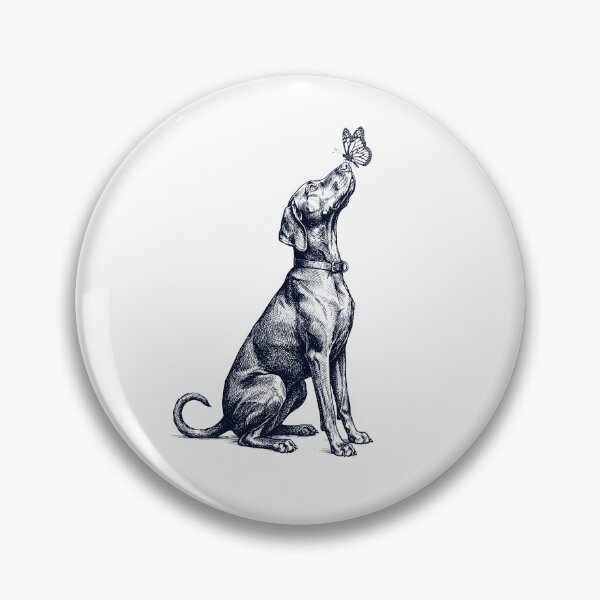 Item preview, Vintage Vizsla with Butterfly Dog Lover designed and sold by DoodleTortle.