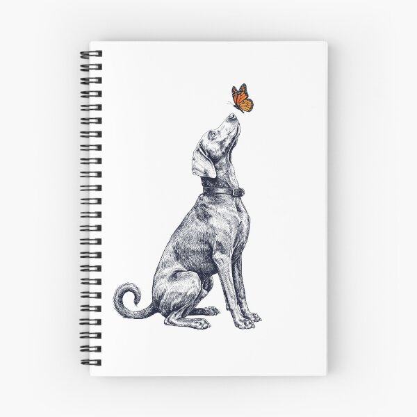 Item preview, Vintage Weimaraner with Butterfly Dog Lover designed and sold by DoodleTortle.