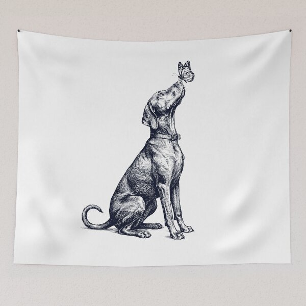 Item preview, Vintage Vizsla with Butterfly Dog Lover designed and sold by DoodleTortle.
