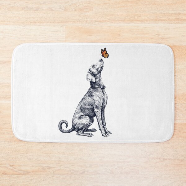 Item preview, Vintage Weimaraner with Butterfly Dog Lover designed and sold by DoodleTortle.