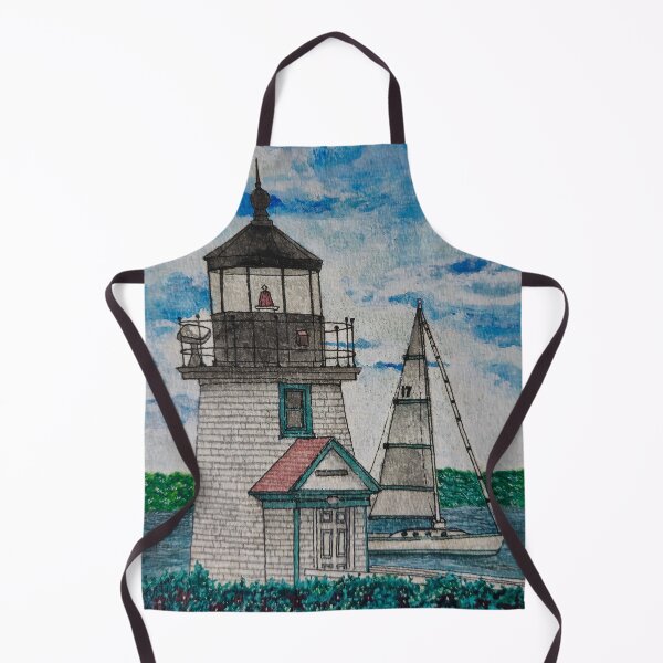 Item preview, Lighthouse and Sailboat - Original Watercolor Coastal Art designed and sold by AliAltinelArt.
