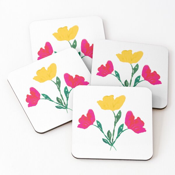 Item preview, White version of Vibrant spring pattern with tulips  designed and sold by studiodrchicken.