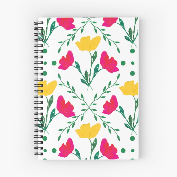 Item preview, White version of Vibrant spring pattern with tulips  designed and sold by studiodrchicken.