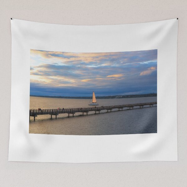 Item preview, Sailing on Bellingham Bay by boardwalk at Boulevard Park in Bellingham Washington during sunset designed and sold by davidgnsx1.