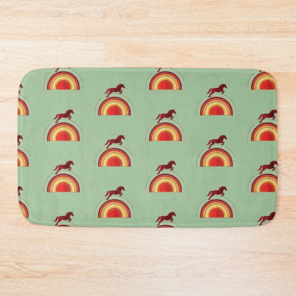 Item preview, Retro Rainbow Horse Jumping Vintage Equestrian Style designed and sold by ArtdesignsA.