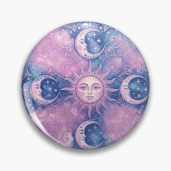 Item preview, Celestial Sun & Moon Mandala Galaxy Nebula  designed and sold by NdesignTrend.
