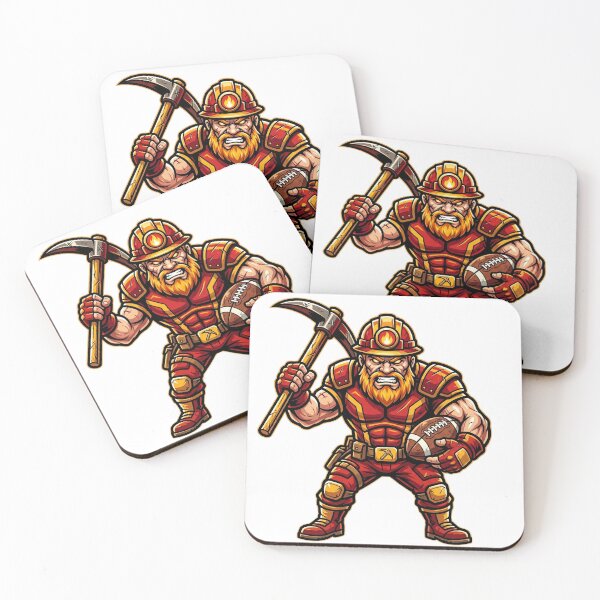 Item preview, Angry Bearded Miner Football Warrior Mascot | Steel designed and sold by Pandora´s Box.