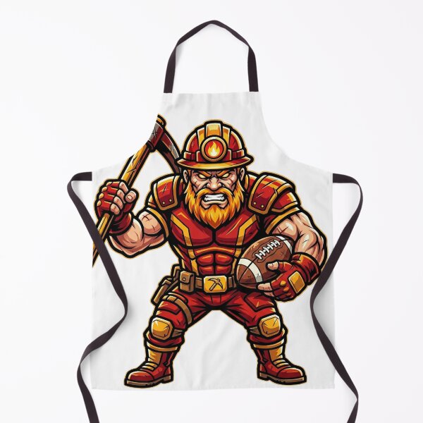 Item preview, Angry Bearded Miner Football Warrior Mascot | Steel designed and sold by Pandora´s Box.