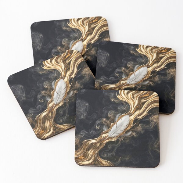 Item preview, Nafas Wing: Molten Liquid Gold & Ethereal Smoke Signature Feather designed and sold by Nafas Wing.