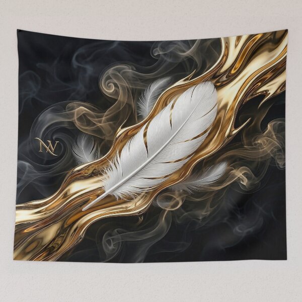 Item preview, Nafas Wing: Molten Liquid Gold & Ethereal Smoke Signature Feather designed and sold by Nafas Wing.