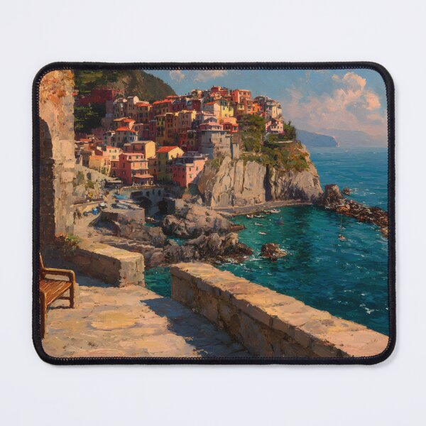 Item preview, Manarola Cinque Terre Italy Coastal Village Ligurian Sea Colorful Cliffside designed and sold by daila70.